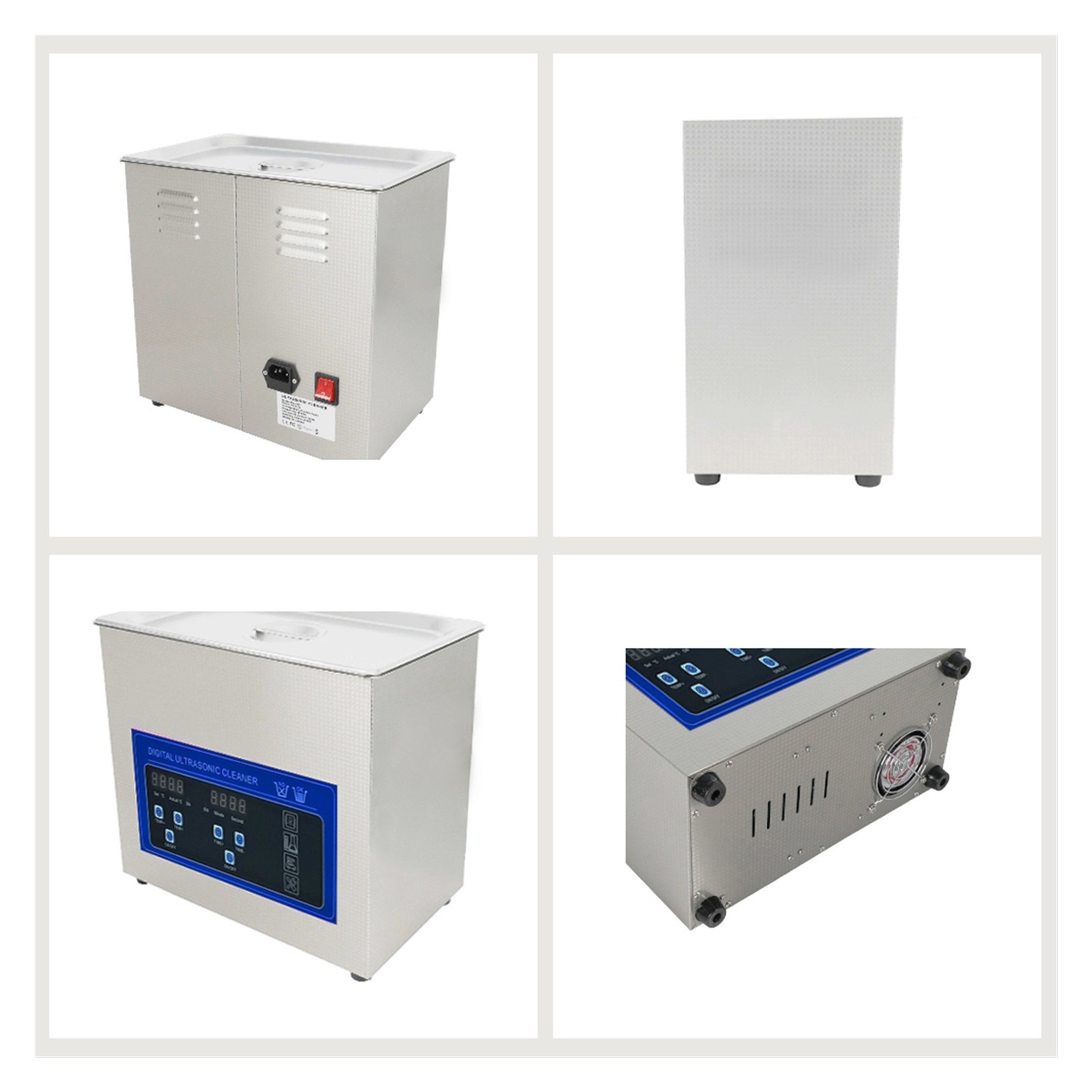 120W Ultrasonic Cleaner 3L Bath Heated Ultrasound Cleaning Bullets Shell Motor Parts Lab Injector Sonic Washer Home Appliance ,Strong Cleaning