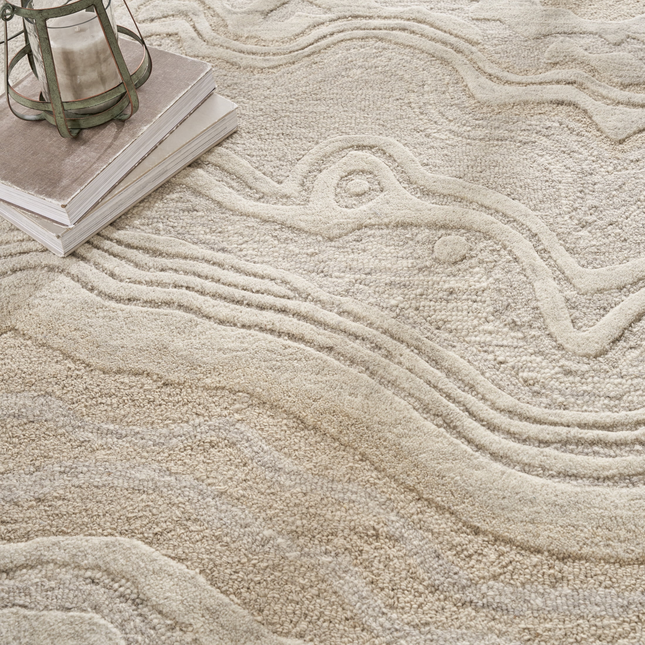 Nourison Graceful 8'6" x 11'6" Beige Modern Indoor Rug