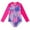 Rose Mermaid, variant on URMAGIC Kids Girls Zip Up Long Sleeve Rash Guard One-Piece Swimsuit Bathing Suit Swimwear 2-12Y