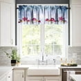 thumbnail image 3 of Merry Christmas Curtains Valances Snowflake Xmas Tree Star Winter Gift Rustic Farmhouse Kitchen Decor Rod Pocket Window Valances for Bedroom Living Room Bathroom 54 W x 18 L 1 Panel, 3 of 5