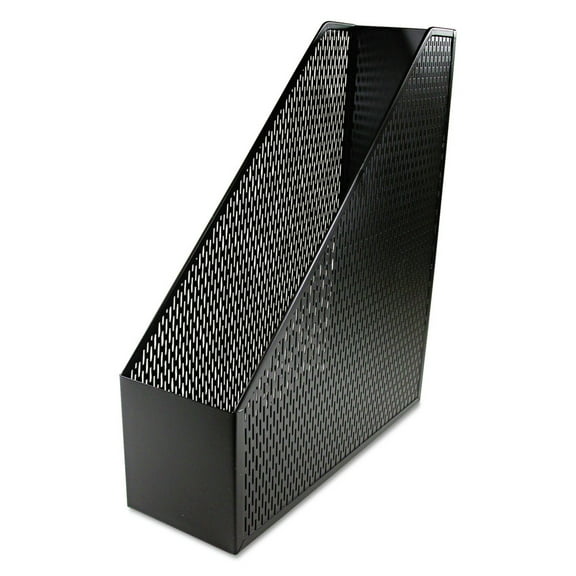 Artistic Urban Collection Punched Metal Magazine File, 3 1/2 x 10 x 11 1/2, Black