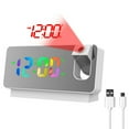 thumbnail image 1 of Réveil à Projection Réveil Numérique Réutilisable avec Grand Écran LED de 7,3” Horloge Numérique LED USB avec Projecteur Rotatif à 180° Réveil Portable à Projection pour Maison Chambre, 1 of 10