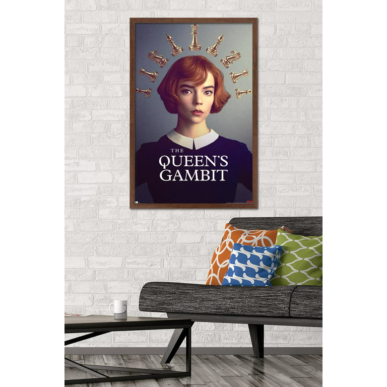 Netflix The Queen's Gambit - Chess Wall Poster, 22.375 x 34, Framed 