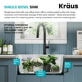 thumbnail image 5 of KRAUS Quarza 25” Drop-In / Undermount Single Bowl Granite Kitchen Sink in Black, 5 of 8