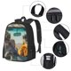 thumbnail image 2 of Easygdp Desert Monkeys Drive Mochila de Gran Capacidad Minimalista Ideal para Escuela, Viajes y Uso Diario, 2 of 6