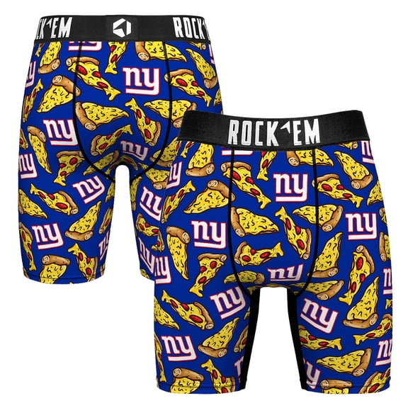 Men's Rock Em Socks Royal New York Giants NY Style Bagel Boxer Briefs