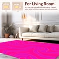 thumbnail image 2 of ODIKA 2'x3' Machine Washable Non-Slip Area Rug, Artistic Wave Ripple with Layered Curves and Gradient Tones High Traffic Rug, Pink, 334042, 2 of 7