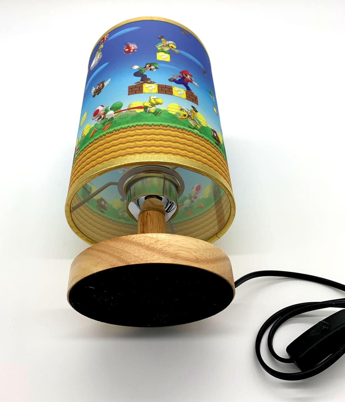 Mario Table Lamp Night Light Wood Base Room Decoration or Great Gift Ideas