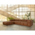 thumbnail image 2 of Canapé Modulaire 3 Places en Cuir Brun Tuscono, 2 of 4