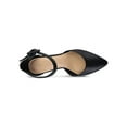 thumbnail image 4 of Pennysue Women's Black Pointy Low Chunky Heels With Ankle Strap Size 7, 4 of 7