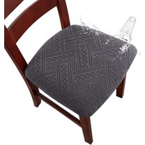 Joqmia Chair Seat Covers Waterproof Dining Room Chair Covers 4 Pack Stretch Seat Covers for Dinning Room Chair Protector Slipcover for Kitchen, Hotel