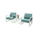 thumbnail image 3 of Superjoe 3 Pcs Outdoor Patio Furniture Sets Aluminum Frame Patio Chairs Conversation Set with Coffee Table,White, 3 of 7