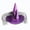 Purple, variant on Satin Rose Tulle Decor Witch Hat,Halloween Cosplay Pointed Wizard Hat,Costume Accessory for Dress Up Party,Themed Gathering,Holiday Outfit Matching