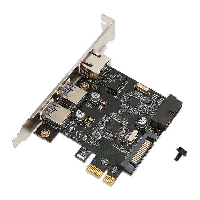 Tarjeta de expansión PCIe a USB3.0 USB3.0 SATA 15pin Power Tarjeta de expansión PCIe a RJ45 de alta velocidad para computadora de red