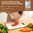 thumbnail image 6 of Stainless Steel Cutting Board for kitchen Non Toxic, BUSATIA Double Sided 304 Stainless Steel & Wheat Straw Chopping Board, 14.4"*9.8", Dishwasher Safe, Scratch Resistant Mesh Design, 6 of 8