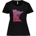thumbnail image 3 of Inktastic Minnesota Silhouette Mandala Women's Plus Size T-Shirt, 3 of 5