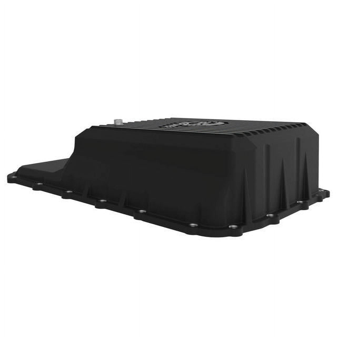 aFe 20-21 Ford Truck w/ 10R140 Transmission Pan Black POWER Street Series w/ Machined Fins - 46-71220B Fits select: 2020-2021 FORD F250, 2020-2022 FORD F350