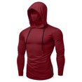 thumbnail image 2 of Gifts Dianli Casual Unisex Summer Solid-Color Long Sleeve Hooded Sun-Protection Top with Face Mask and Side Zipper Sunscreen Jacket Lightweight Breathable UV Protection Outdoor Travel, 2 of 9