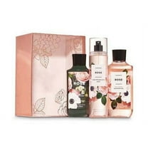 Bath and Body Works ROSE Gift Box Set - Body Lotion, Fine Fragrance Mist & Shower Gel gift box. Full Size