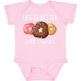 thumbnail image 3 of Inktastic Life is Better with Donuts Boys or Girls Baby Bodysuit, 3 of 5
