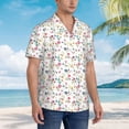 thumbnail image 5 of Daiia Summer Floral Hawaiian Shirt for Men Gentle Cotton Regular Short Sleeve Casual-Medium, 5 of 9