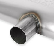 Flowmaster 72206 FlowFX Muffler 2.5 Inlet/Outlet - Oval Body - Transverse - Moderate Sound 409 Stainless Steel