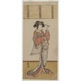thumbnail image 2 of Katsukawa Shunkō 10x18 Gold Ornate Wood Frame and Double Matted Museum Art Print Titled - Iwai Hanshiro IV as Oiso No Tora (C. Mid-1770s), 2 of 4
