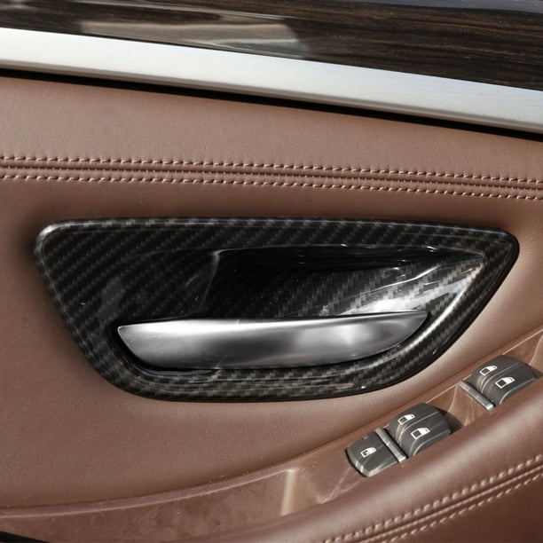 Moldura de puerta estilo fibra de carbono, 4 piezas Moldura de manija de puerta estilo fibra de carbono para BMW Muy versátil