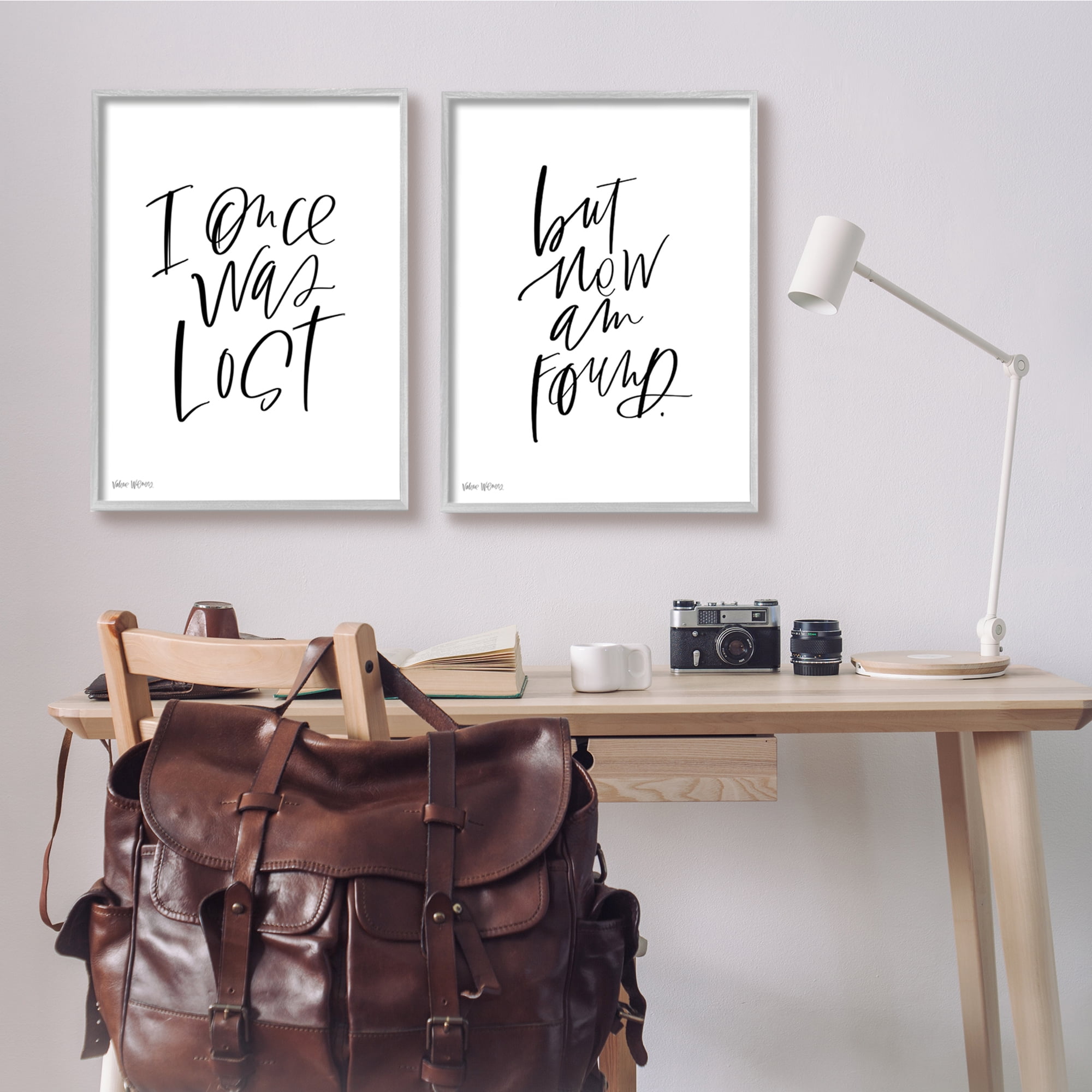 Stupell Industries Lost Now Am Found Calligraphy Religious Inspirational Quote,24 x 30, Design by Valerie Wieners