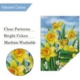 thumbnail image 5 of Welcome Spring House Flag 28x40 Double Sided , Burlap Large Daffodil Floral Flower Holiday Yard Sign House Outside Outdoor Hello Summer Decoration, 5 of 6
