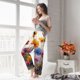 thumbnail image 5 of Fotbe Colorful Wildflower Meadow Pantalones de Pijama para Mujer, Pantalones de Dormir, Pantalones Pj con Cordón y Bolsillos-Medium, 5 of 6