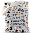 thumbnail image 1 of TSOTMO Hamilton Gift Eat Sleep Hamilton Repeat Tote Bag for Hamilton Fans Musical Lovers Gifts, 1 of 6