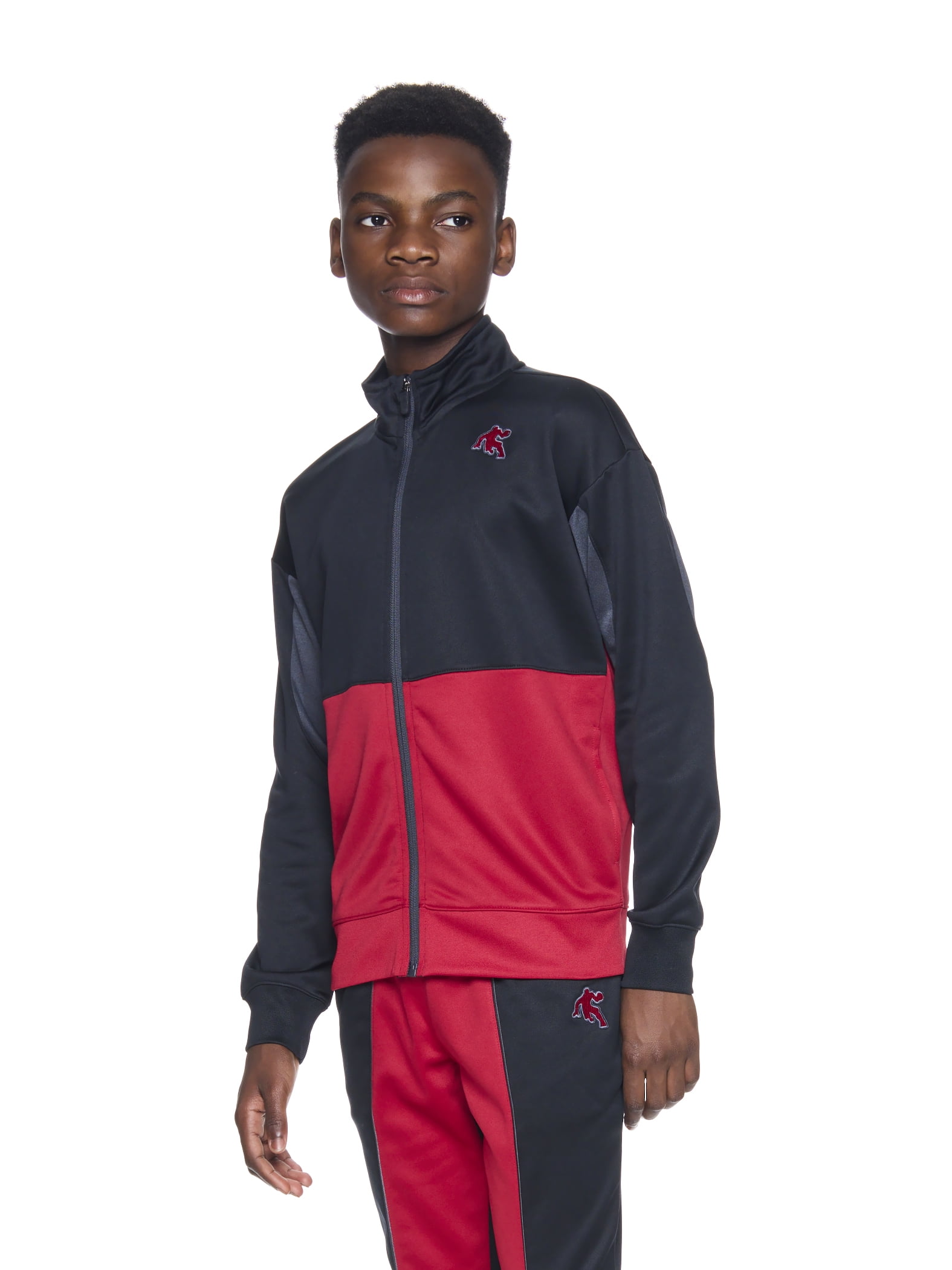 AND1 Boys Athletic Full Zip Jacket - Lightweight Fleece