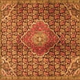 thumbnail image 1 of Ahgly Company Machine Washable Indoor Square Persian Orange Traditional Area Rugs, 4' Square, 1 of 1