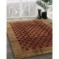 thumbnail image 3 of Ahgly Company Machine Washable Indoor Round Contemporary Saffron Red Area Rugs, 5' Round, 3 of 7