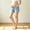 Blue, variant on Naittoop Maternity Denim Shorts, Low Rise V-Shape Stretchy Waistband, Roll Hem Distressed Ripped Regular Fit for Pregnancy