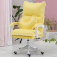 thumbnail image 1 of Fashion New Product Pink Lace Computer Chair Girl Bedroom Game Chair Office Home Study Chair Soft PU Sofa Game Chair Promotion My Lux Decor Round, 1 of 14