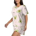 thumbnail image 5 of Sigee Avocado Doing Sport Yoga for Sleepwear Casual Pjs with Pockets Women's Pajamas Sets Shorts 2 Piece Short Sleeve Lounge Sets X-Large, 5 of 9