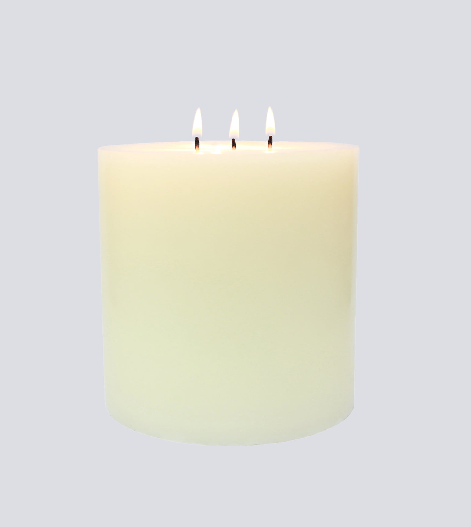 Wedding Events ETC. 3 WICK Ivory Pillar Candle 150X150 mm Aprox 6X6 Inch Party 