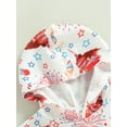 thumbnail image 6 of CIYCuIT Baby Boys Girls 4th of July T-shirt Romper Star Cow Print Short Sleeve Hooded Jumpsuit Newborn Infant Cute Summer Bodysuit with Pocket 3M 6M 12M 18M, 6 of 9