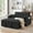 Black, variant on 3 in 1 Sleeper ,55" Modern Velvet Convertible Pull Out Bed, Loveseat with 2 Toss Pillows and Adjustable Backrest for ,Black