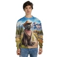 thumbnail image 4 of Welcome Fall Western Cowboy Newfoundland Enjoys Majestic Autumn All Over Print 3D Sweatshirt Unisex Merch Newfie Dog Lover Gifts - 01007, 4 of 6