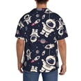 thumbnail image 3 of Fuzoiu Cartoon Spaceship Print Men's Casual Short,Men's Short Sleeve Shirt,Mens Casual Button Down Shirts,Cuban Collar Summer Shirt for Beach, Vacation, and Outdoor Activities-4X-Large, 3 of 5