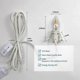 thumbnail image 2 of Set of 4 Accessory Cord with Led Light Bulb, 6Ft Blow Mold Indoor String Lights, C7/E12 2700K Warm White, 2 of 5