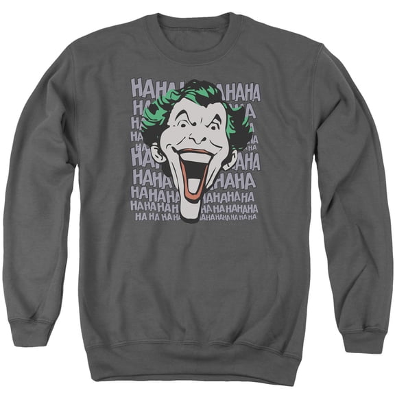 DC Comics Dastardly Merriment Adult Crewneck Sweatshirt Charcoal
