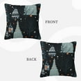 thumbnail image 3 of ZICANCN Forest Deer Winter House Throw Pillow Covers, Bed Couch Sofa Knit Decorative Pillow Covers for Living Room Farmhouse, 12"x12", 3 of 8