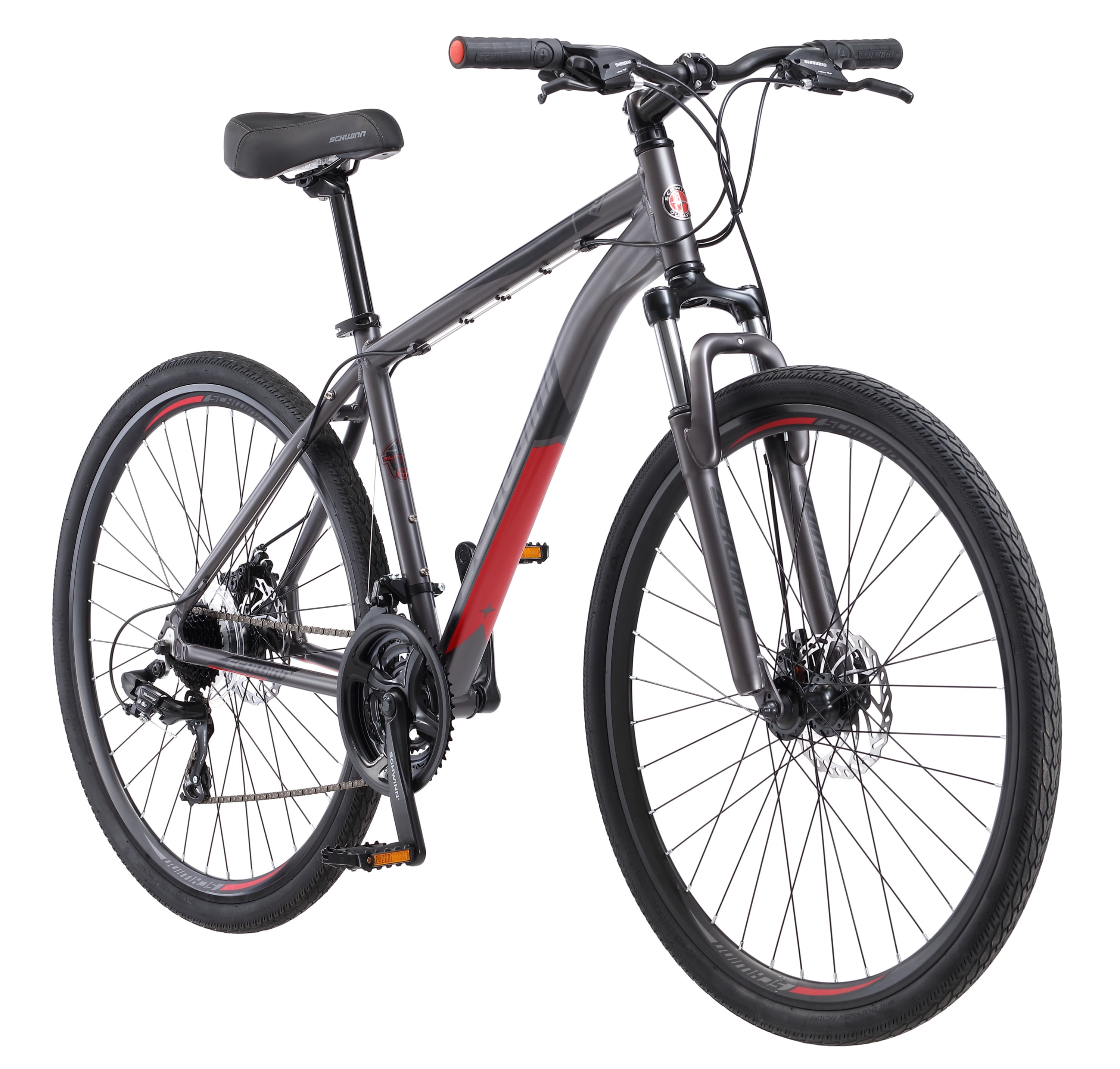 FREE SHIPPING Details about   Hyper 700c Men's SpinFit Hybrid Bike Black/Red 
