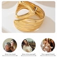 thumbnail image 2 of DESIGNICE Gold Bangles for Women Unique Twisted Design Bangles Bracelets Open-Close Gold Chunky Bracelet for Women Gold1, 2 of 7