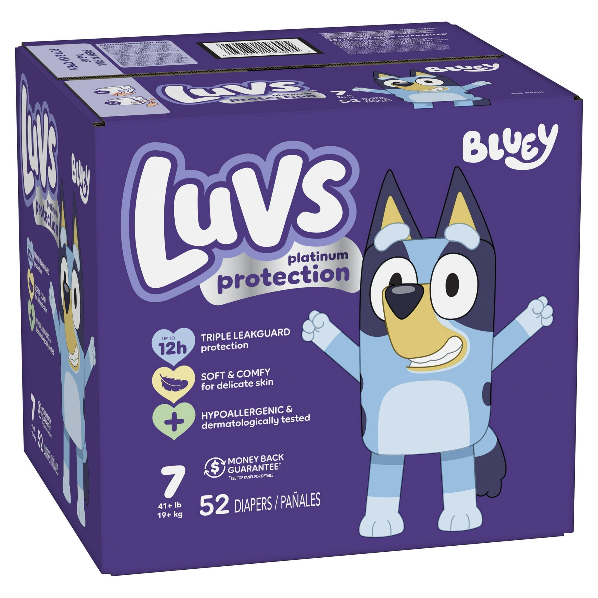 Luvs Platinum Protection Baby Diapers Size 7, 52 Count