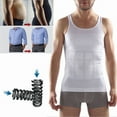 thumbnail image 2 of Faithtur Men Firm Slim Undershirt Compression Support Vest Body Shape T-Shirt, 2 of 8